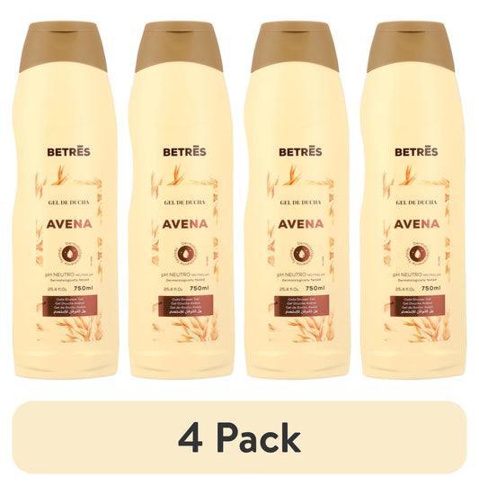 (Paquete De 4) Gel De Baño De Avena , Aloe Y Glicerina, 25.4 Fl. Oz.